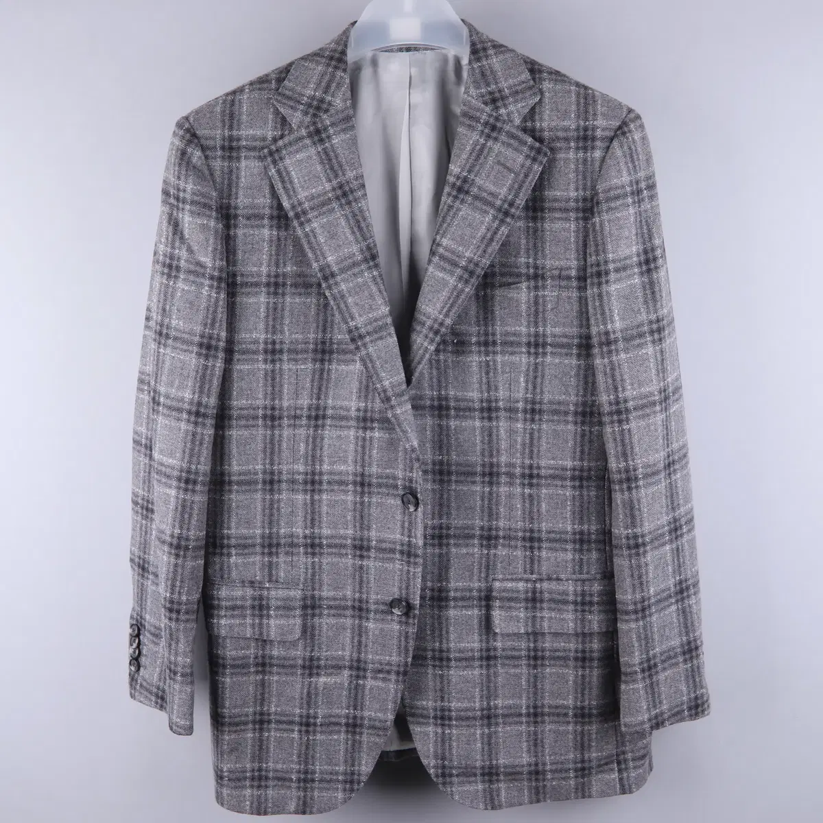 Suitsupply Wool and cashmere checked jacket grey size 50