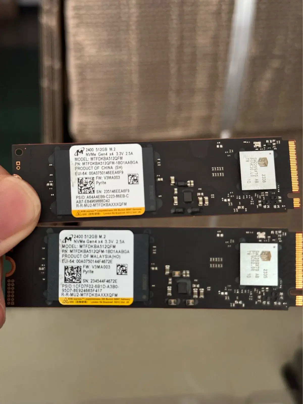 마이크론 2400 m.2 nvme 벌크 (512gb) ssd