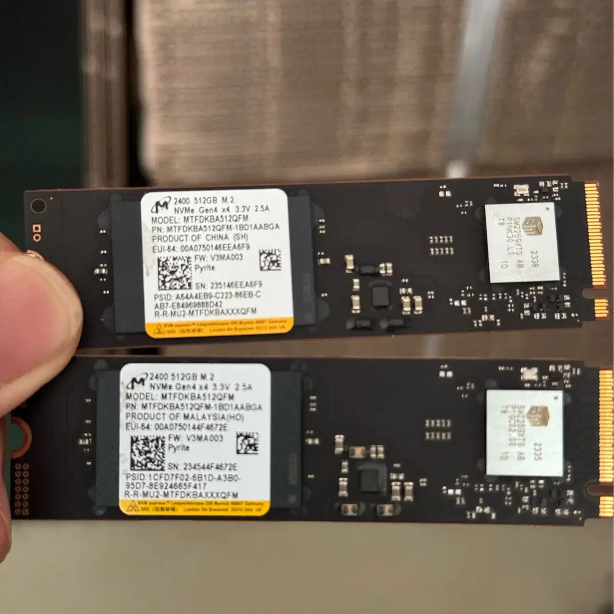 마이크론 2400 m.2 nvme 벌크 (512gb) ssd