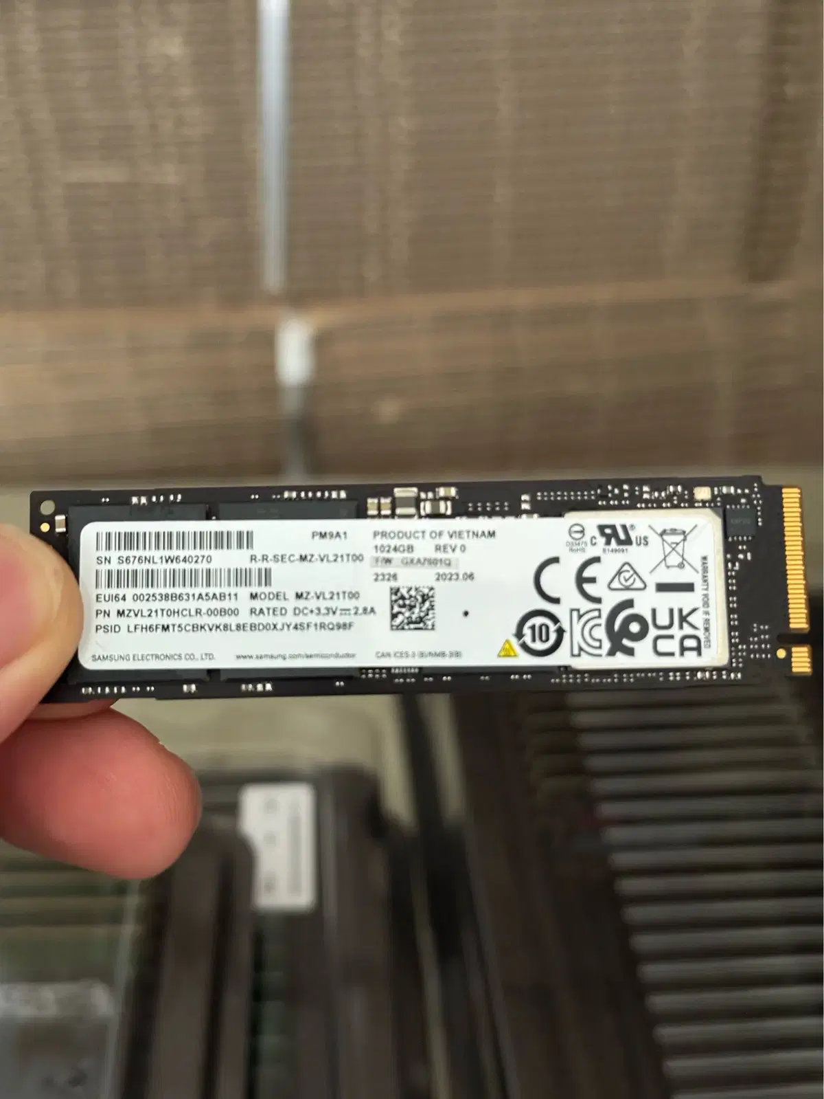 삼성전자 삼성 PM9A1 M.2 NVMe 벌크 1TB ssd