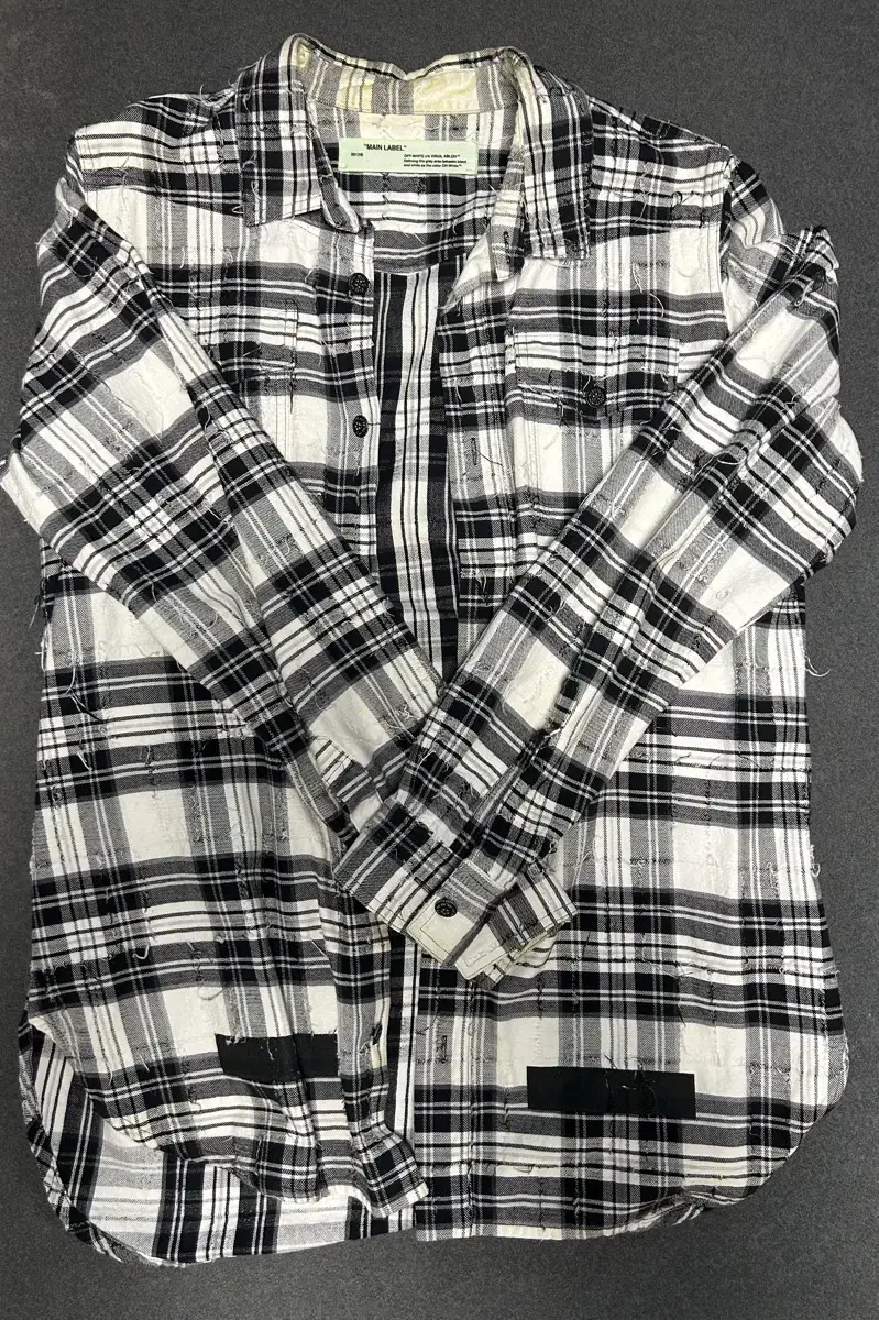 [M] 오프화이트 플란넬 셔츠 OFF WHITE FLANNEL SHIRT