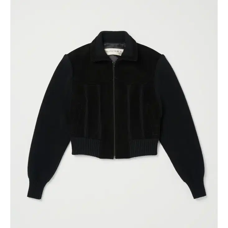 비아플레인 스웨이드 블루종VIA SUEDE KNIT BLOUSON (bl