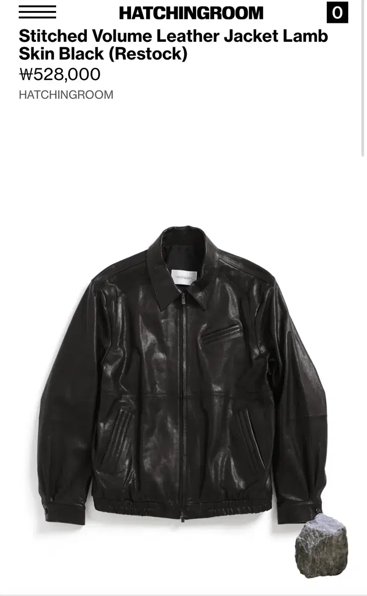 Hatching Room Stitched Volume Leather Jacket