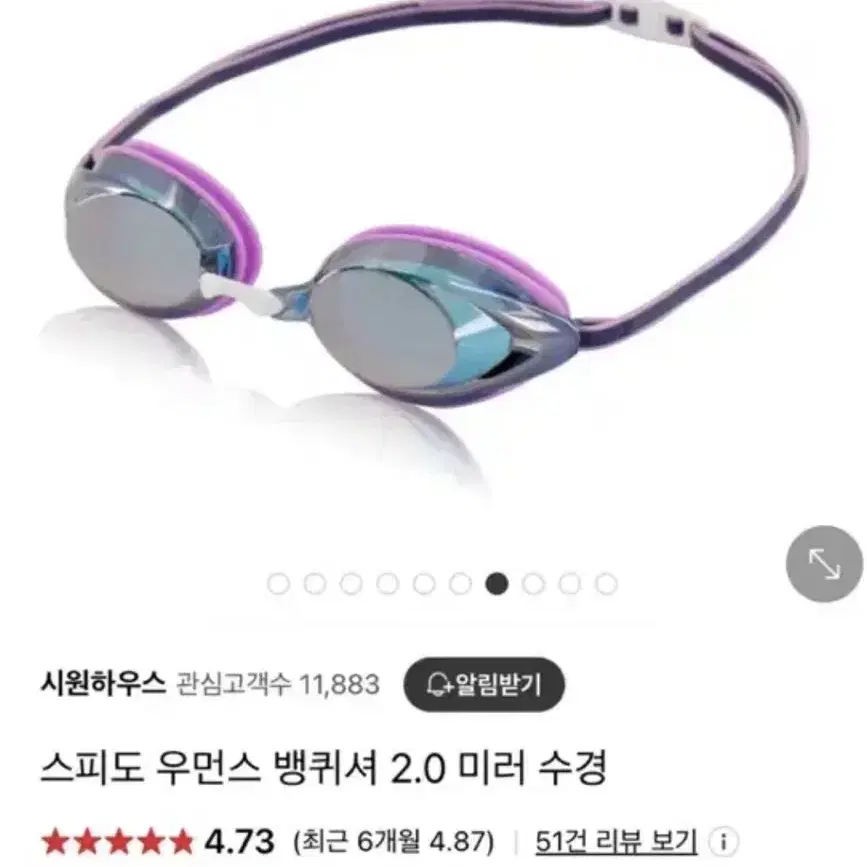 (미개봉 새상품) Speedo스피도 여성용 수경 물안경 미러