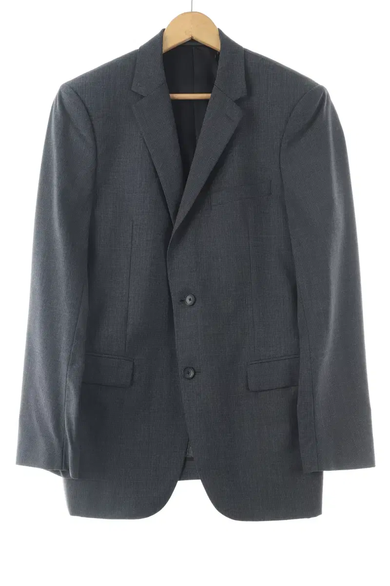 (2XL) Terry Suit Jacket Blazer Big Size Gray-1075A