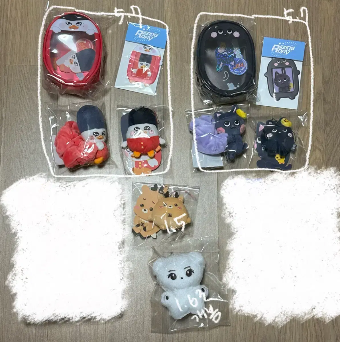 Rize fan con ancon md sungchan wonbin sohee lightstick cape mini doll scrunchie