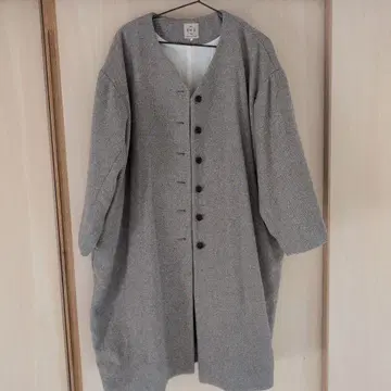사만사 모스2 롱 노컬러 코트 라이트 그레이