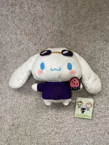 주술회전X 산리오 콜라보 봉제 인형 고죠 사토루 시나몬 롤