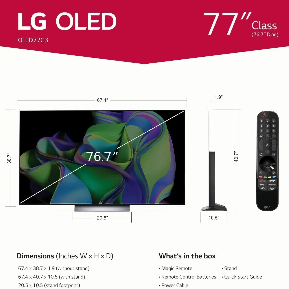 [새제품] OLED77C3PUA 스마트 TV