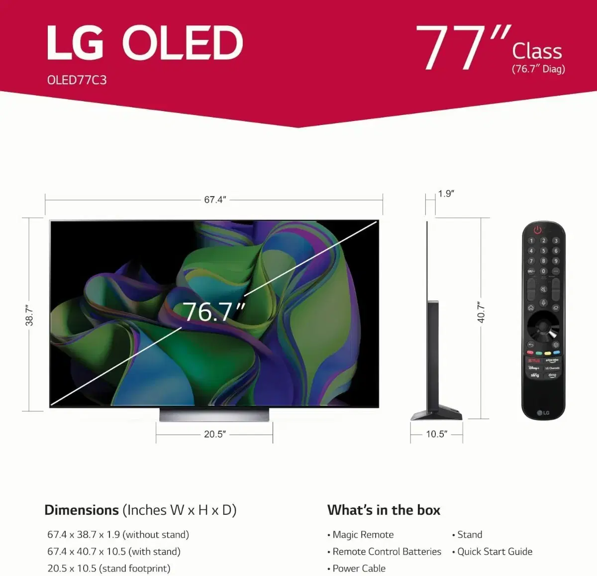 [새제품] OLED77C3PUA 스마트 TV