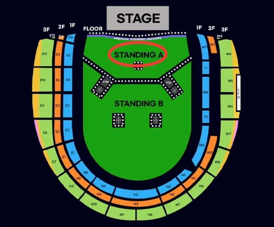 오아시스 내한 콘서트 스탠딩 A구역 142n번