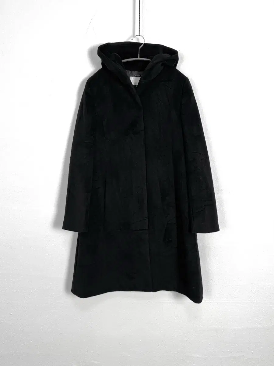 vintage hooded angora coat