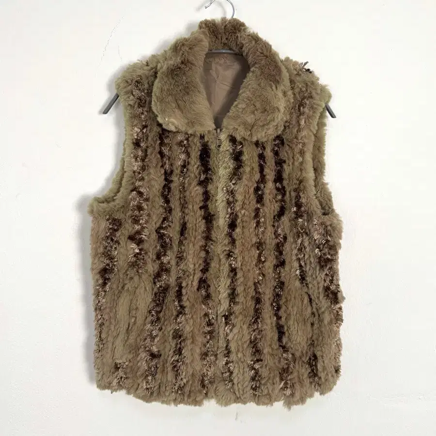 vintage faux fur reversible vest