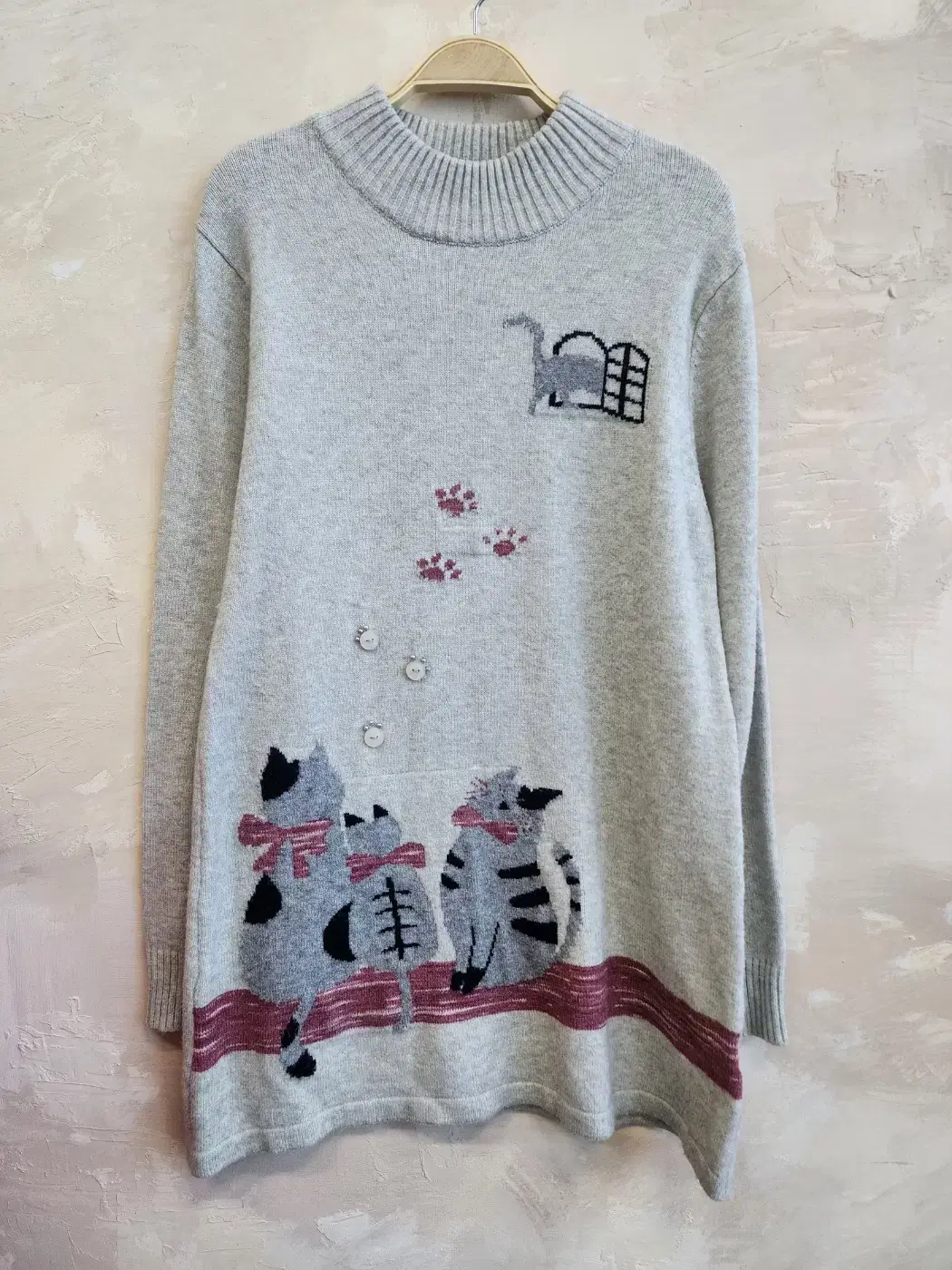 Japanese Vintage 고양이 패턴 니트