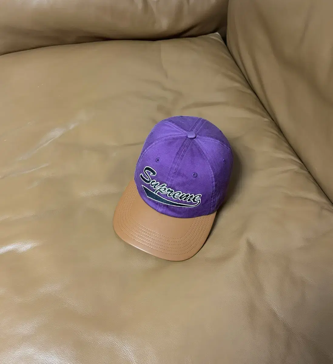 Supreme 슈프림 6패널 볼캡 모자 (Washed Purple)