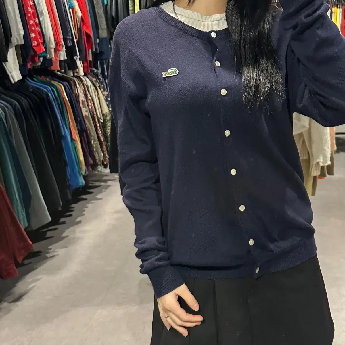 (120)LACOSTE 라코스테 가디건