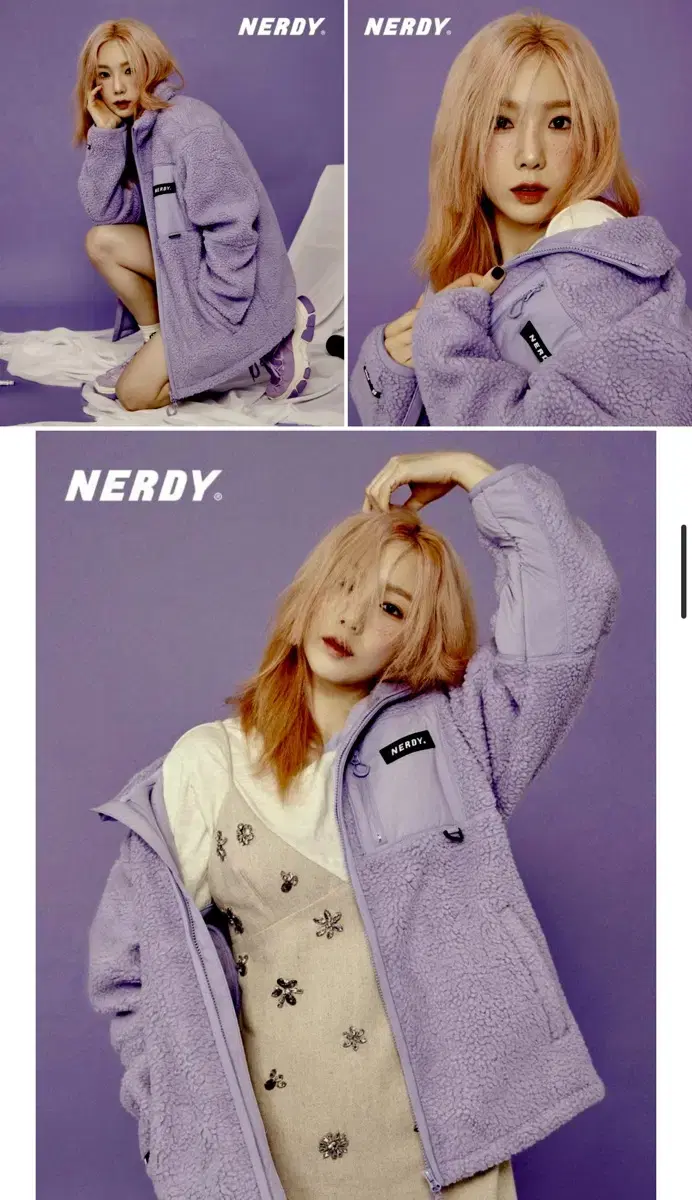 Noodly taeyeon Furry Zip-Up Two-Way Winter Outerwear