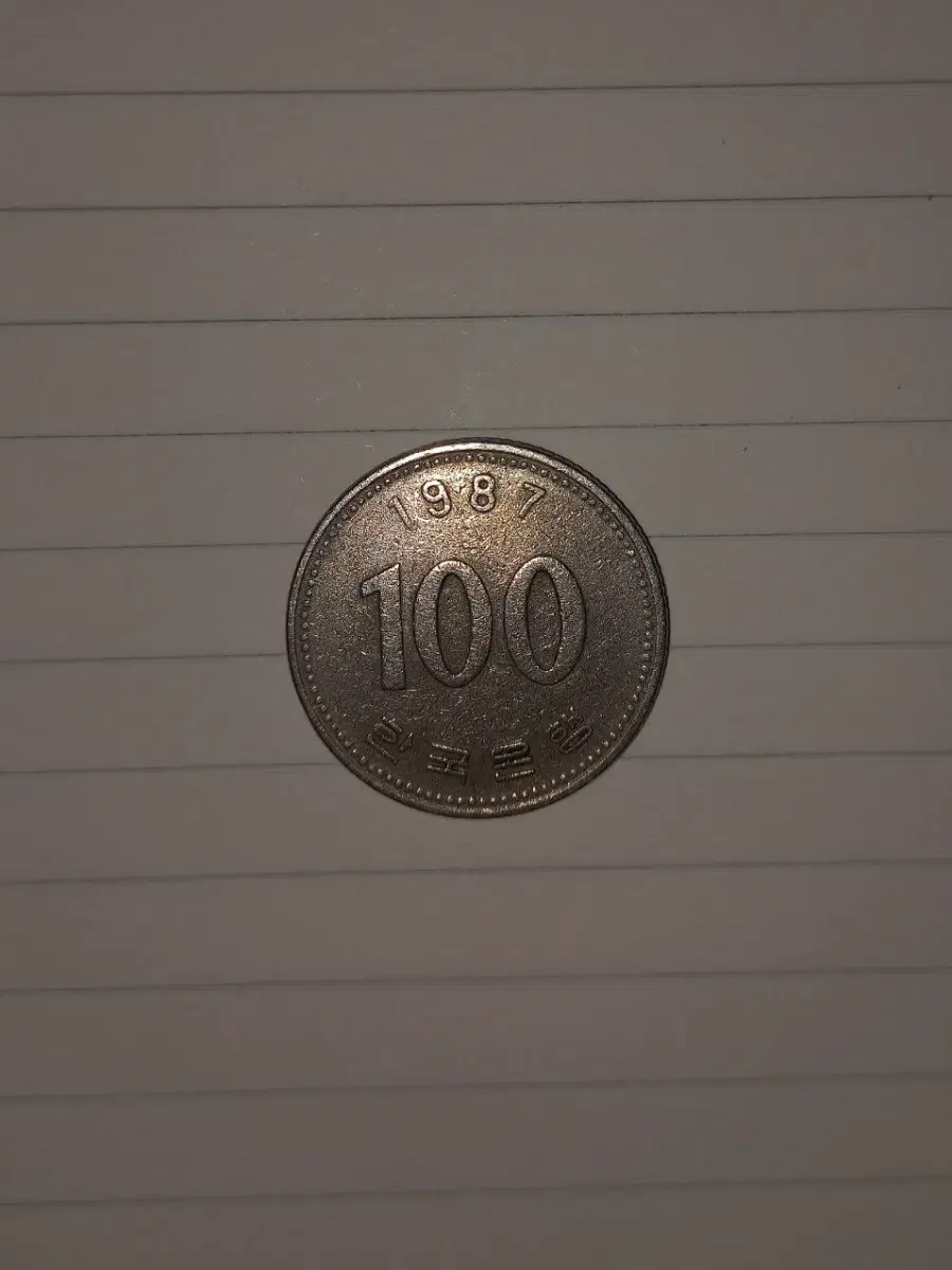 1987년 100원 판매