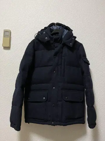 피델리티x 해리스 트위드 다운 /M 네이비 다운 80% 더블지퍼