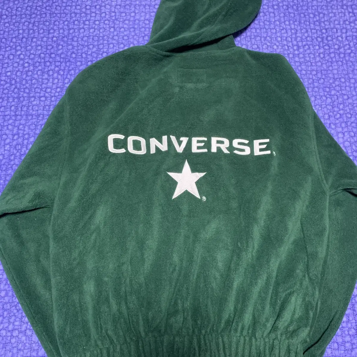 M) Converse 일본 컨버스 크롭 후리스 후드집업