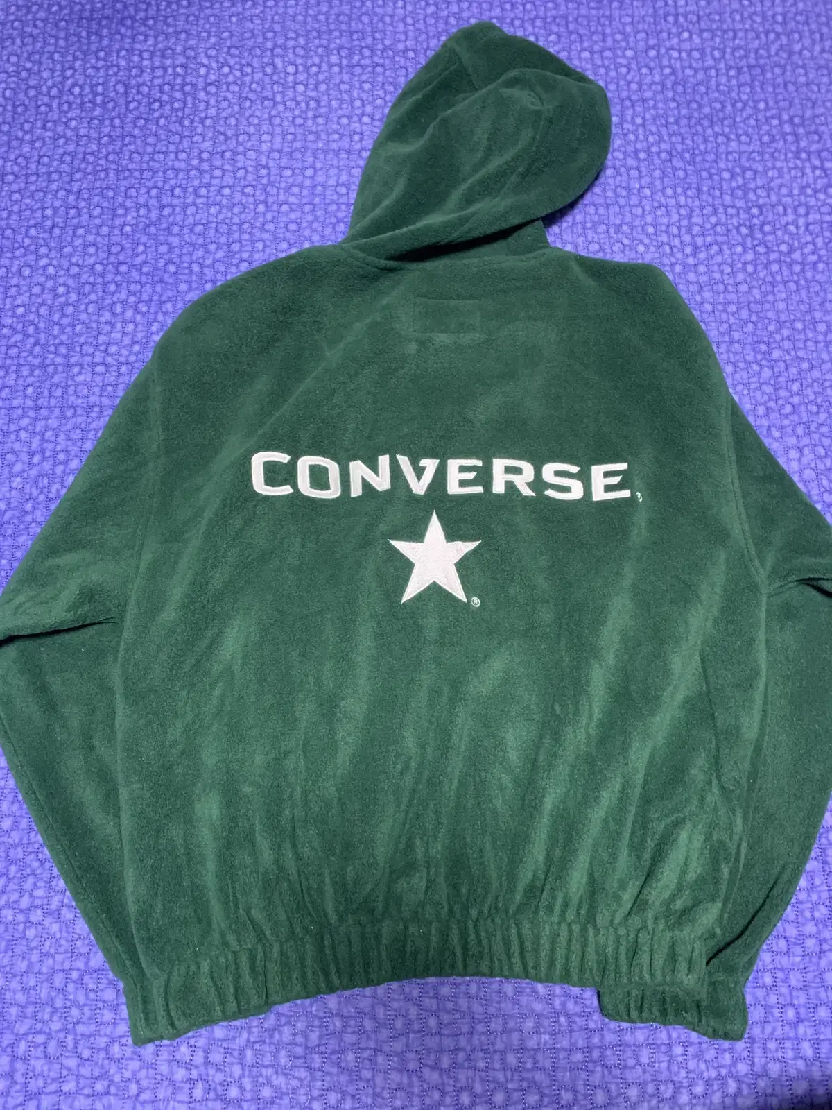 M) Converse 일본 컨버스 크롭 후리스 후드집업