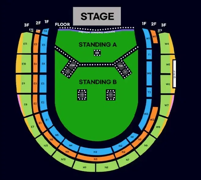 오아시스 내한 콘서트 지정석 1층 2연석 티켓