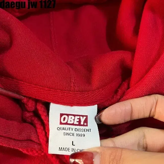 L 100-105 OBEY HOODIE 오베이 후드티