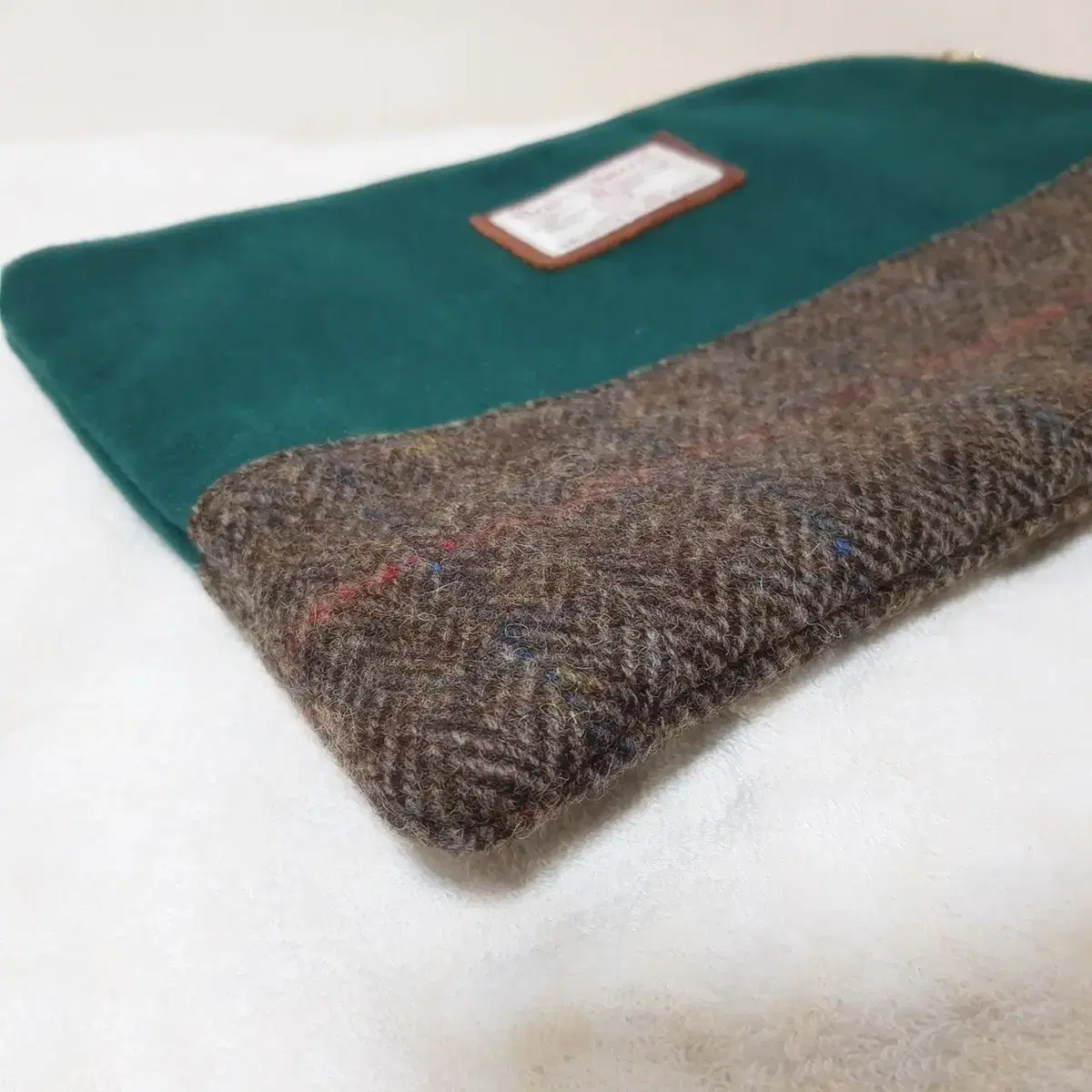 HARRIS TWEED 해리스트위드 로페 콜라보 울체크 클러치백 B300