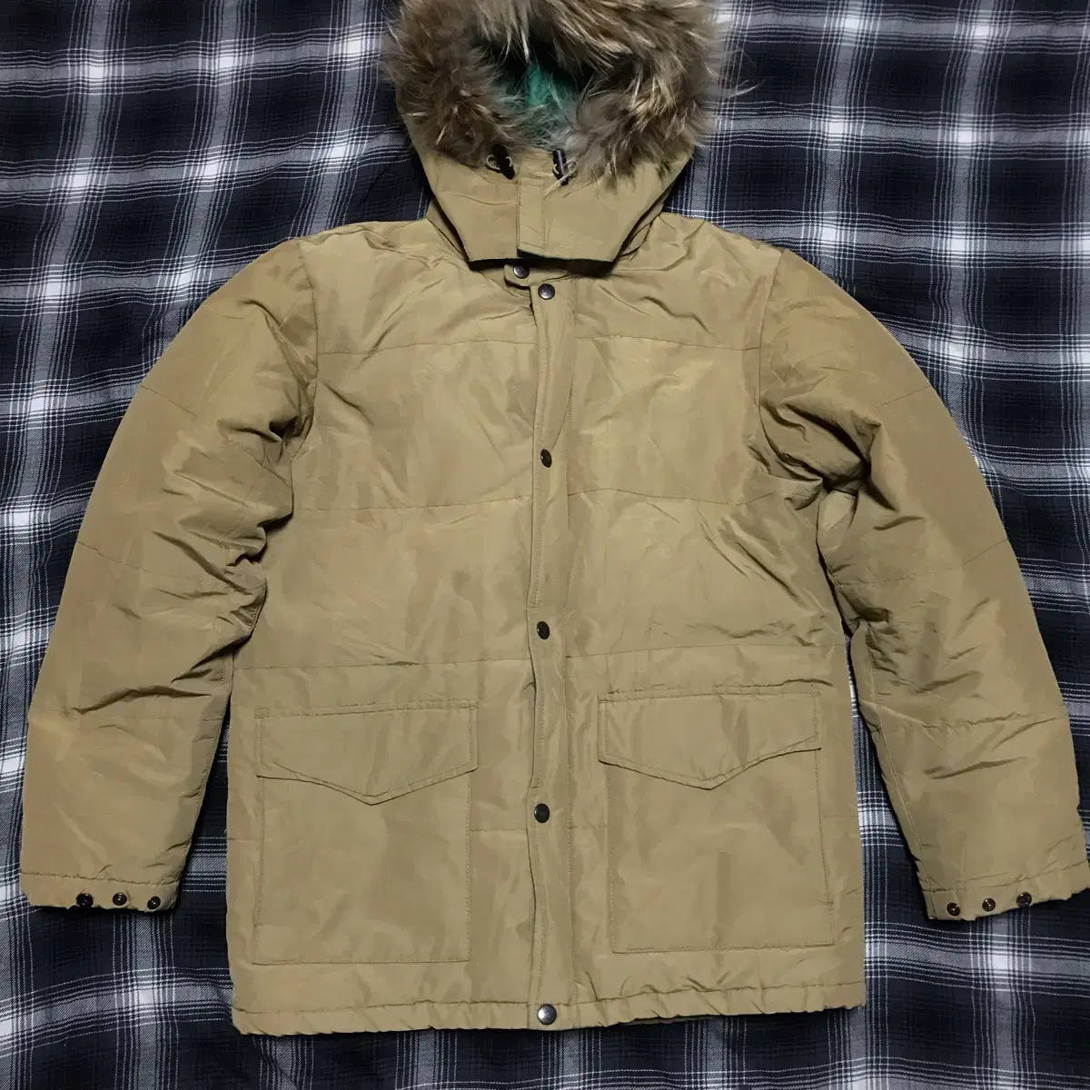 Barracuda MADE UK Camel beige duck down padded parka