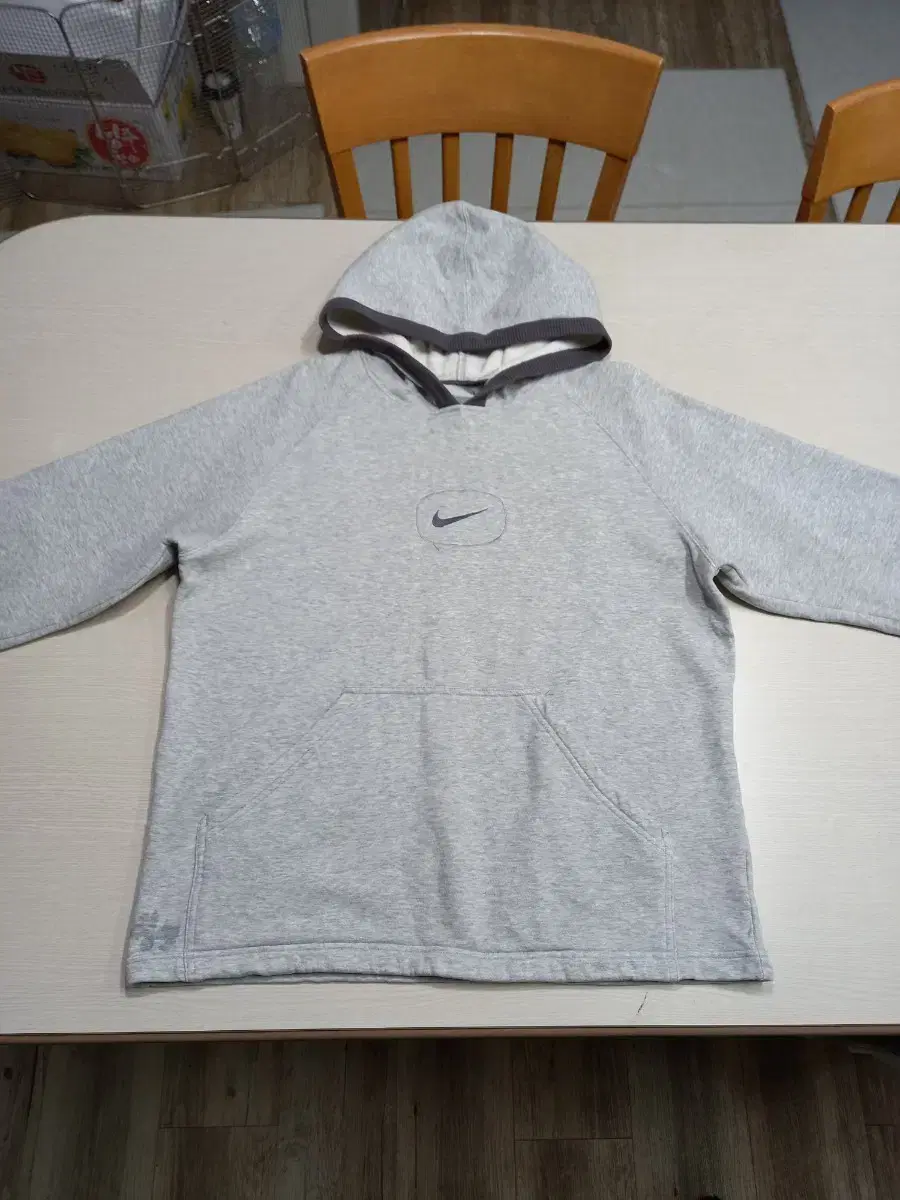 XL105 NIKE 기모 후드티 그레이 XL-351