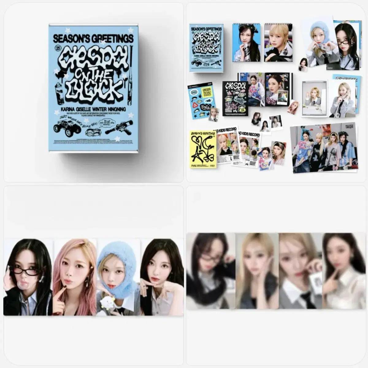 Aespa seasons greetings buncheol season's greetings aespa photocard karina photocard giselle ningning Weflash