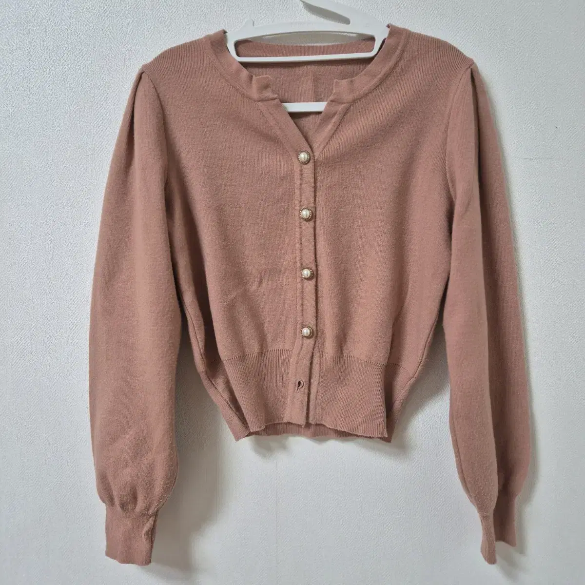 [Twee Twee ] Pearl Button Rose Pink Cardigan (Let's Button)