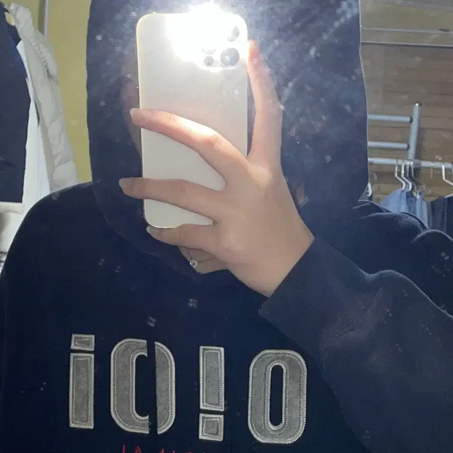 오아이오아이 네이비 기모후드티 oioi navy hoodie