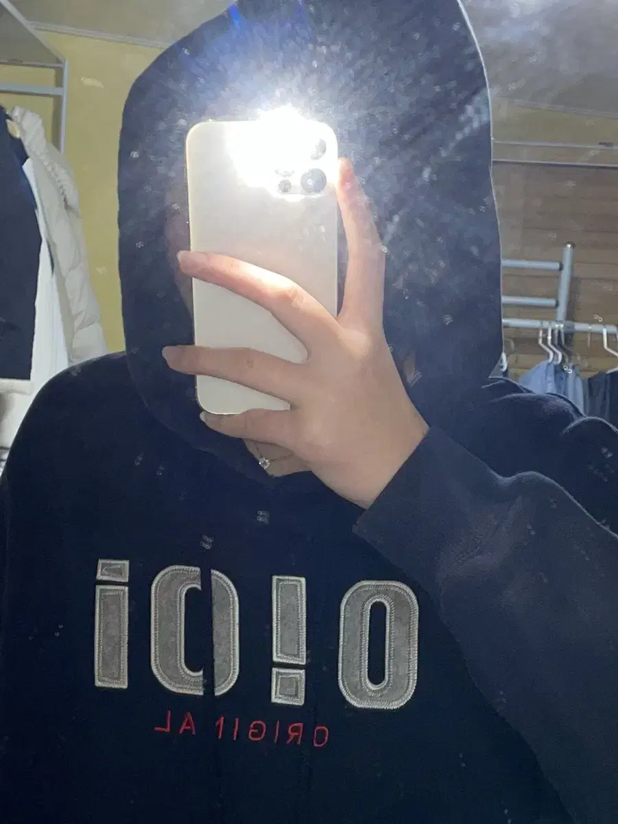 오아이오아이 네이비 기모후드티 oioi navy hoodie