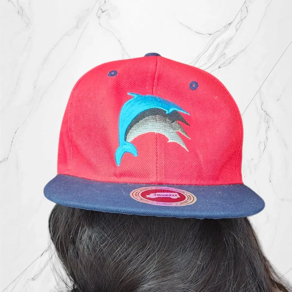 Dolphin Embroidery Point Snapback