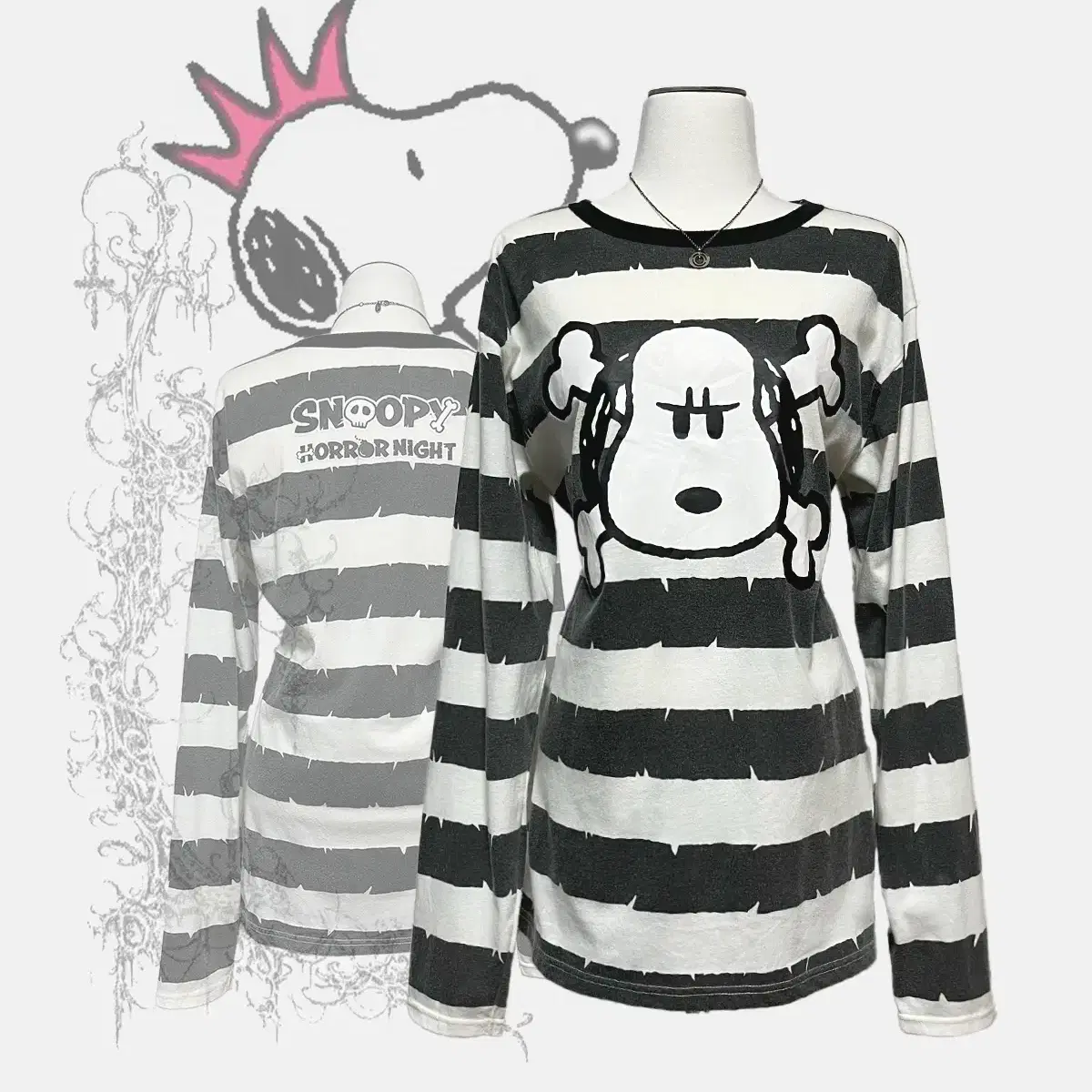 SNOOPY STRIPE T