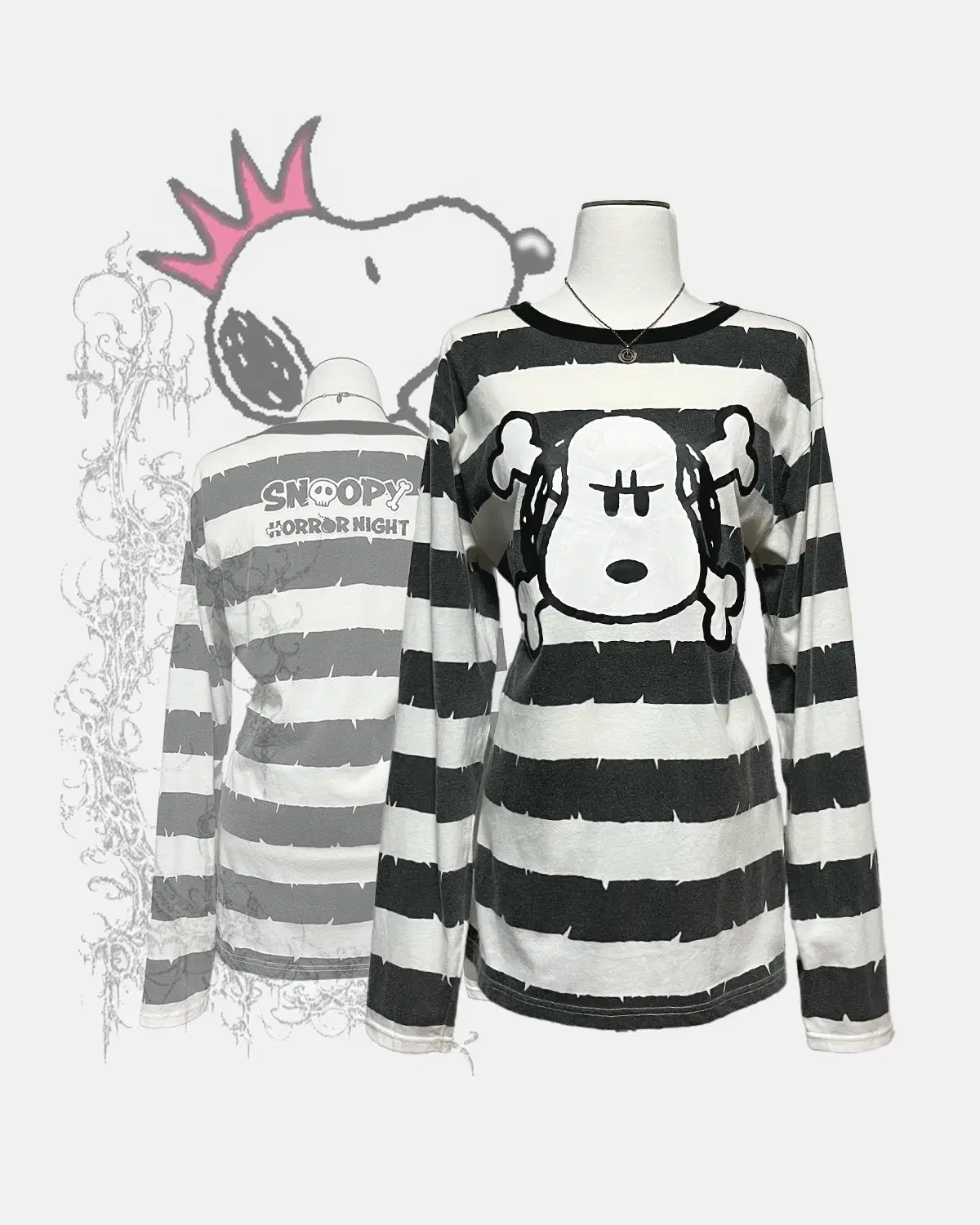 SNOOPY STRIPE T