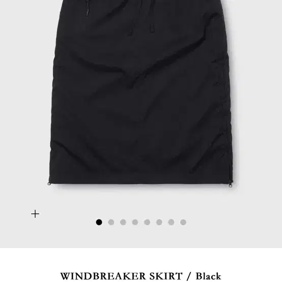 헤리티지플로스 windbreaker skirt black