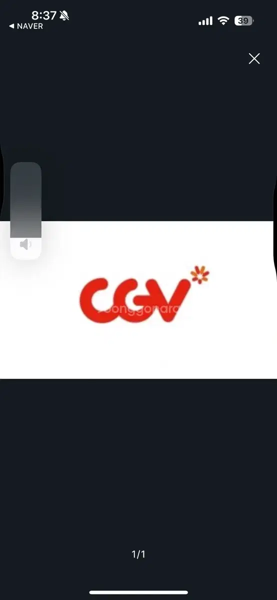 cgv2인 관람권