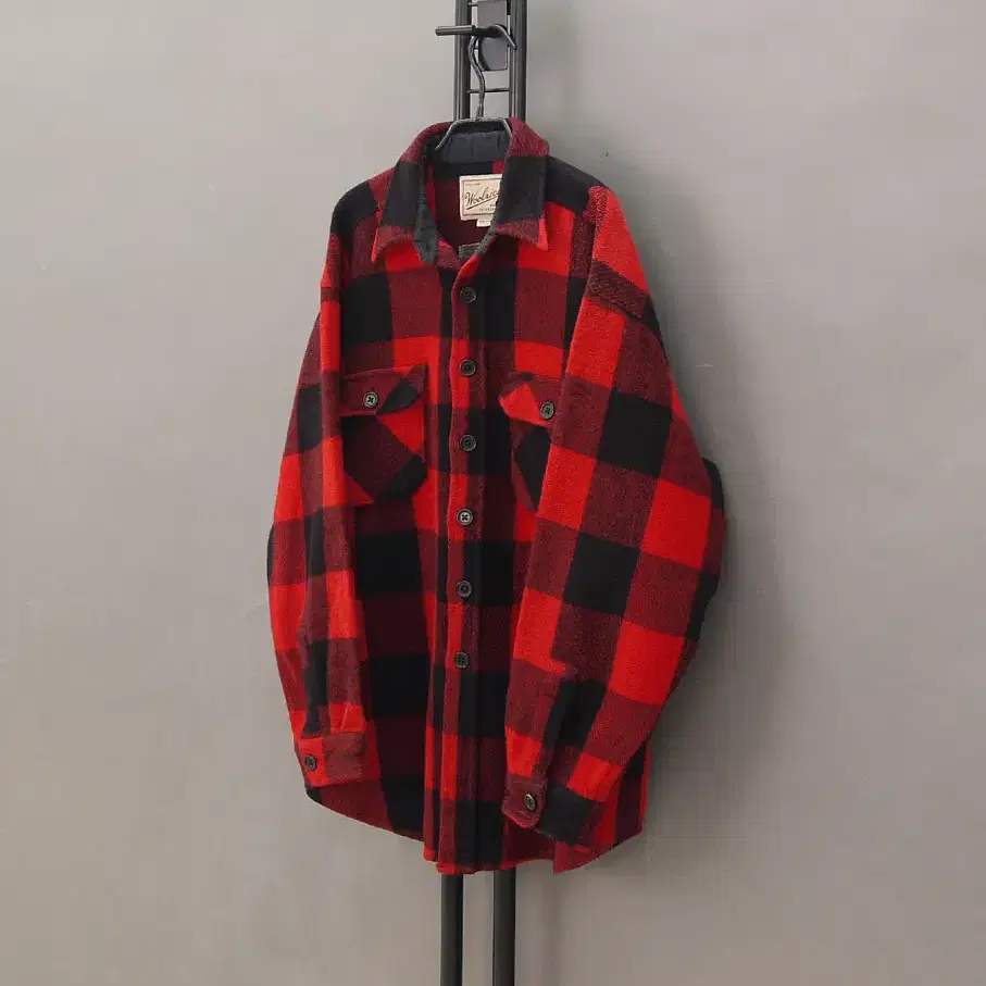 WOOLRICH 90's 울리치 버팔로체크 울 매키노 헌팅셔츠 L 105