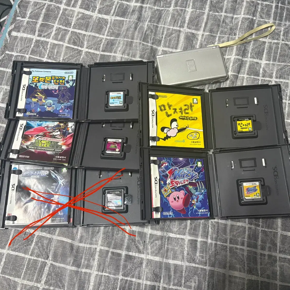 닌텐도 ds lite + 게임팩들