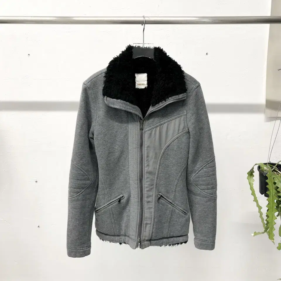 DIESEL boa fleece-lined zip-up  디젤 집업