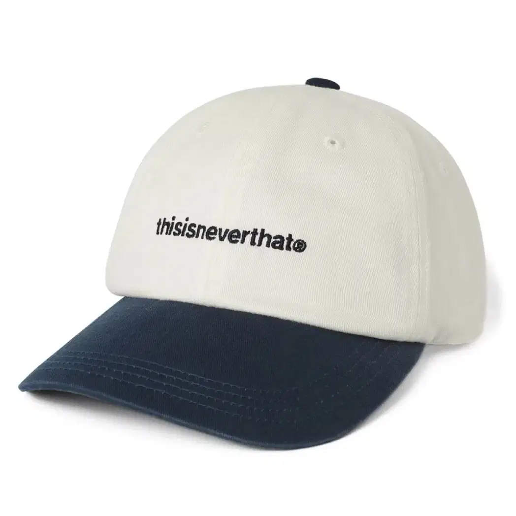 디스이즈네버댓  T-LOGO CAP-WHITE/NAVY