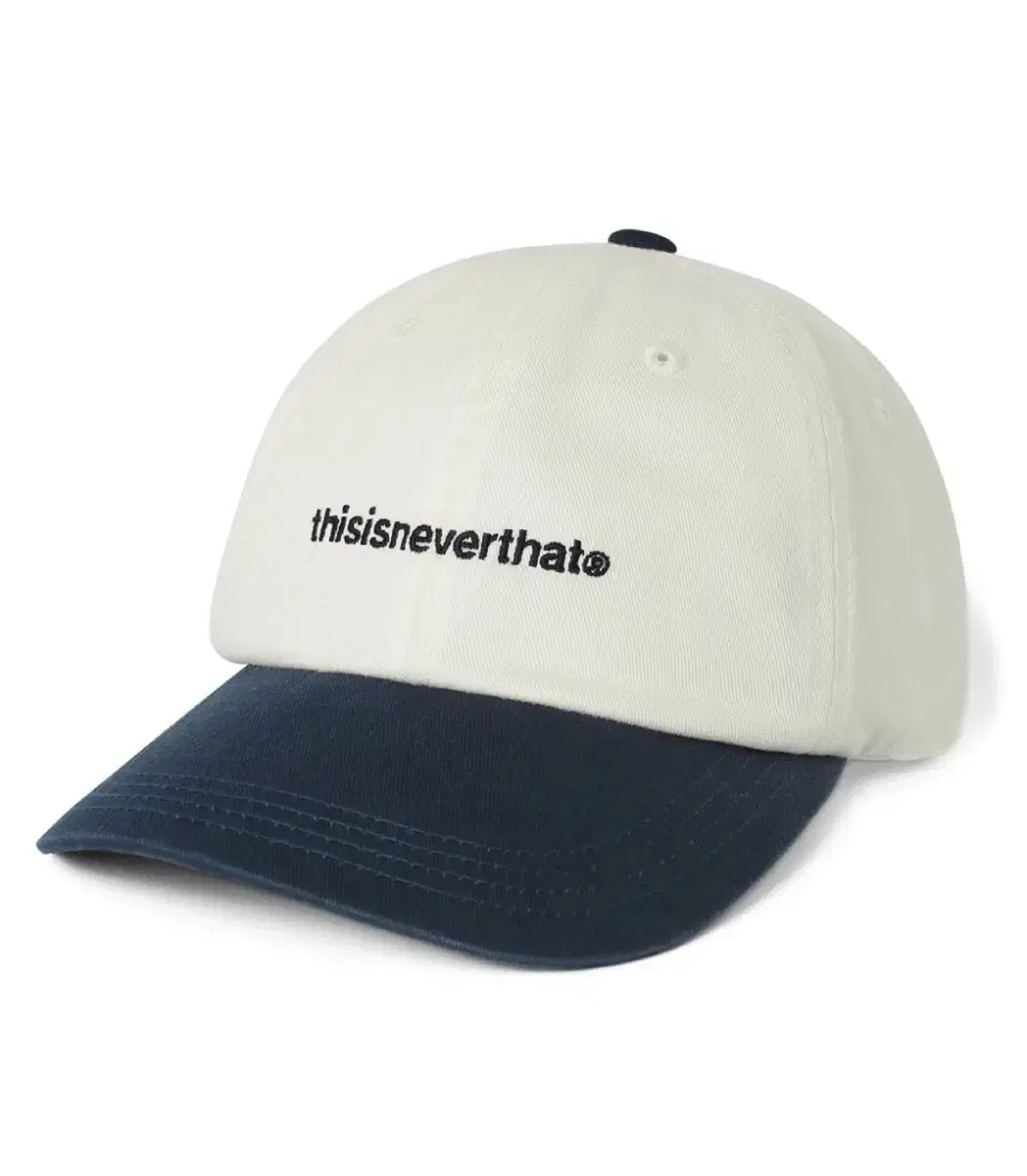 디스이즈네버댓  T-LOGO CAP-WHITE/NAVY