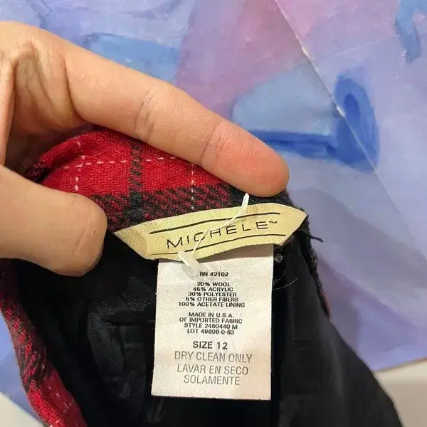 MICHELE made in USA 체크 롱 스커트