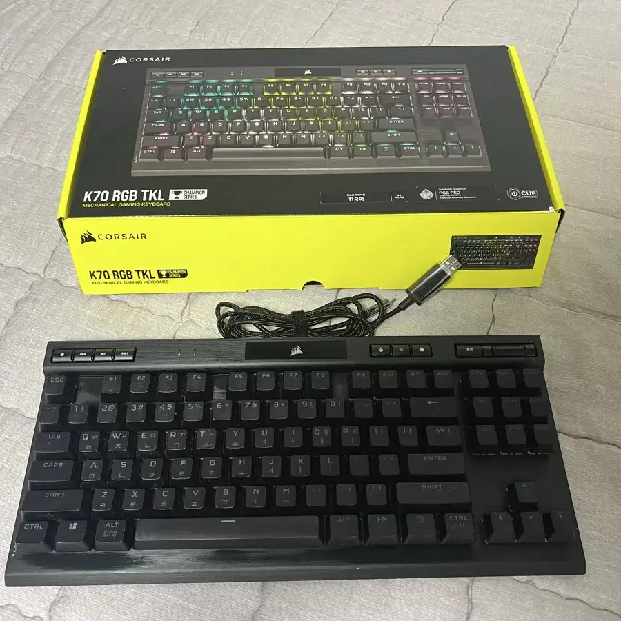 커세어 k70 rgb tkl 챔피언시리즈 적축