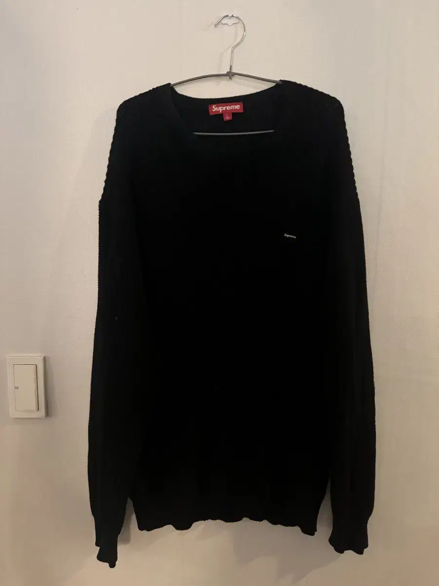 Supreme Melange Ribbed Knit Sweater L