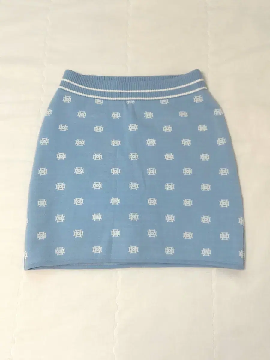 Daks Golf Logo Pattern Wool Blend Knit Skirt S