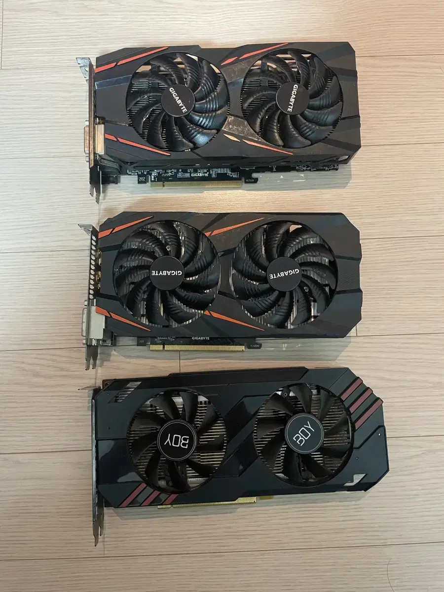 고장 그래픽카드 3개 - GTX 1060, RX 570