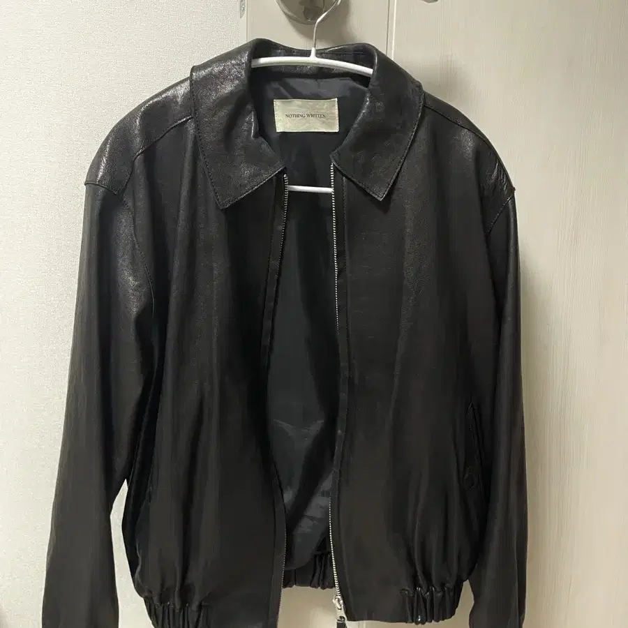 Nothing written leather blouson 레더블루종